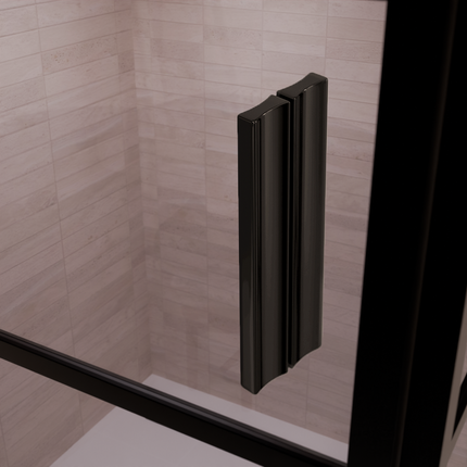Cabine de douche avec verre fumé Nano revêtement - Noir - 90 cm - Cartagena