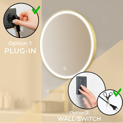 Miroir rond LED avec fonction anti-buée - 100 cm - SOHO