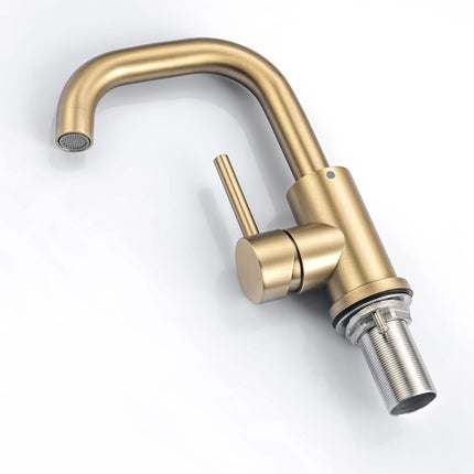 Mitigeur de lavabo design avec cartouche céramique - doré - Stellar