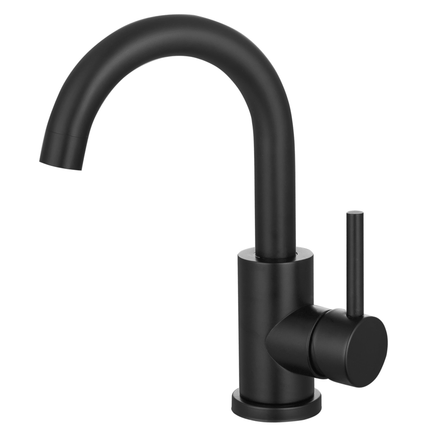 Robinet de lavabo design ergonomique avec bec pivotant - noir - DS CONCEPT Styx
