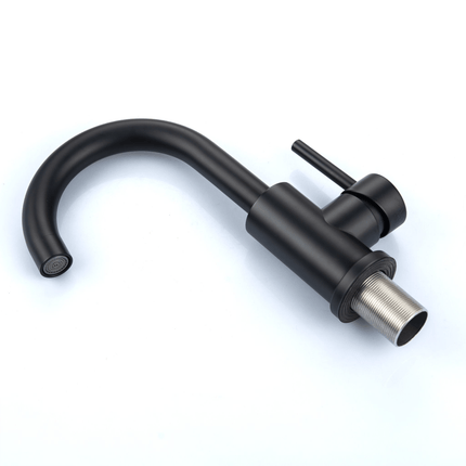 Robinet de lavabo design ergonomique avec bec pivotant - noir - DS CONCEPT Styx