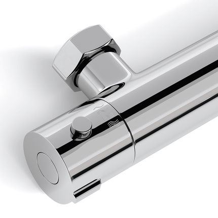 Mitigeur thermostatique de douche finition chrome - 15 cm