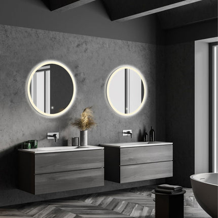 Miroir LED avec éclairage ajustable et anti-buée - 70 cm - Vegas