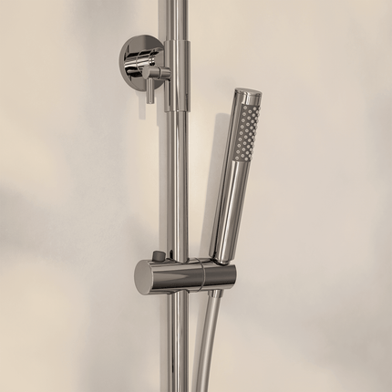 Douche à effet pluie avec mitigeur thermostatique - chrome - Vincenzo