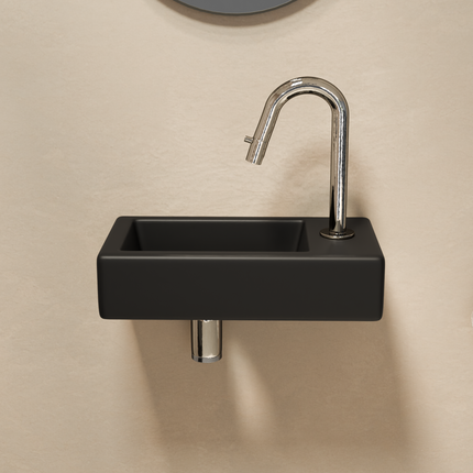 Fontaine de toilette compacte finition noire mate - 37 cm - Fonza
